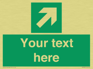 Custom Arrow Top Right Sign